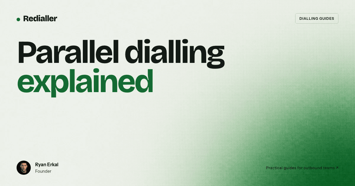 Title card for Parallel dialing explained with Ryan Erkal